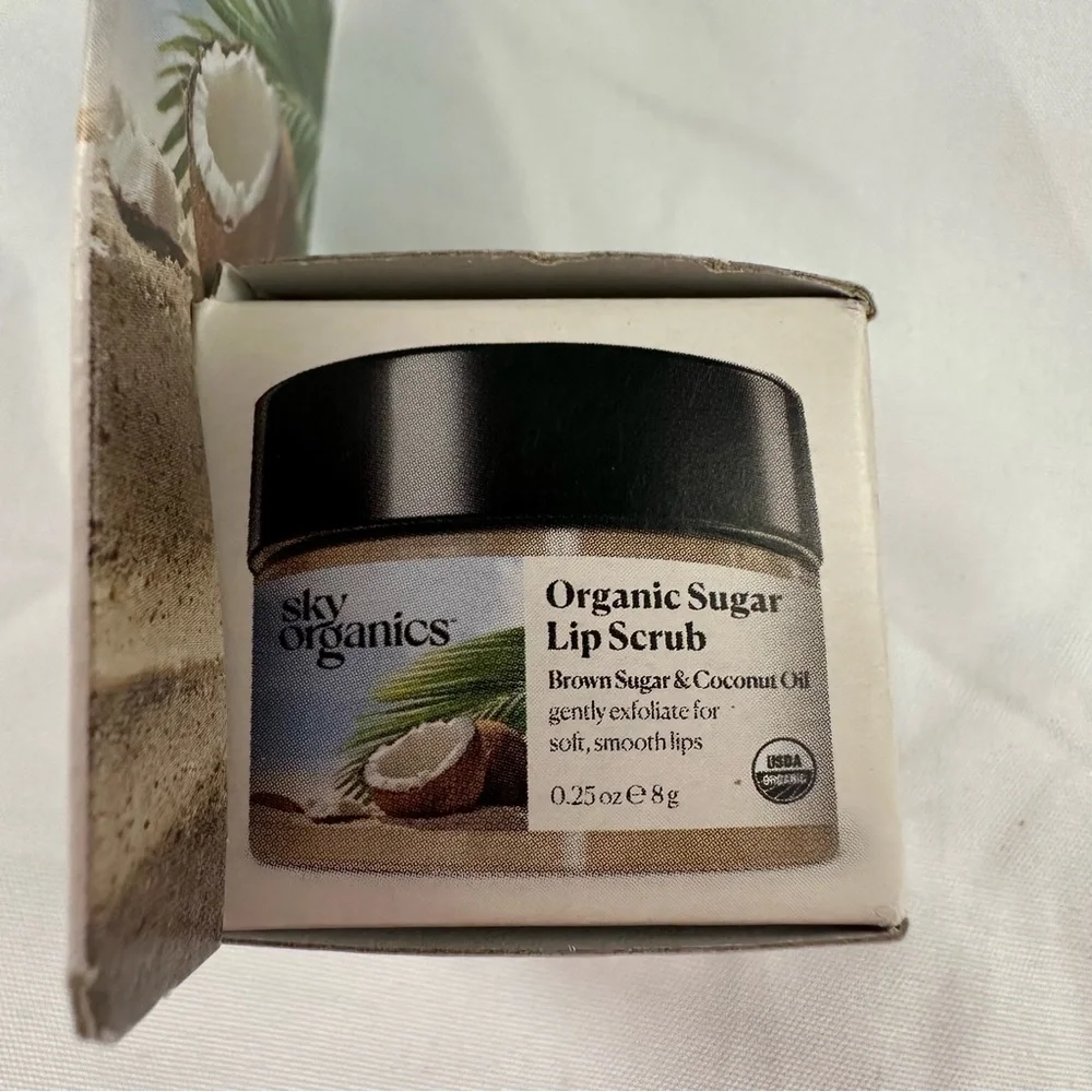 Sky Organics Organic Sugar Lip Scrub Brown Sugar & Coconut Oil 0.25 oz - Picture 5 of 10